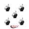 Service Caster 2 Inch Bright Chrome Hooded Urethane Twin Wheel Grip Ring Chair Casters, 5PK SCC-GR02S50D-NYU-BC-716X78-5 - alternate 3